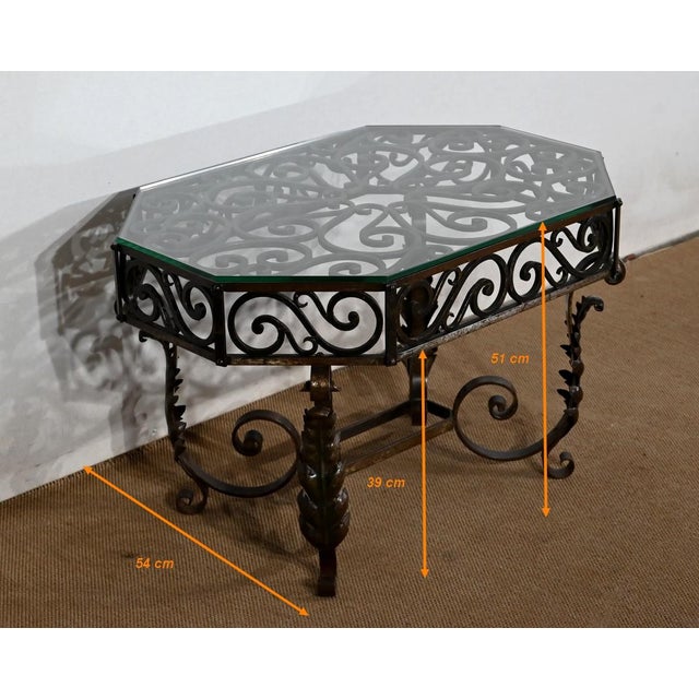 Wrought Iron Coffee Table, 1930s For Sale - Image 14 of 15