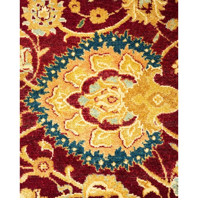 Traditional Mogul, One-of-a-Kind Hand-Knotted Area Rug - Red, 6' 1" x 8' 5" For Sale - Image 3 of 8