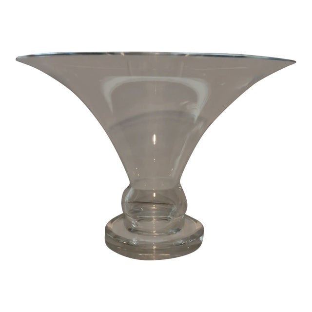 1990s Steuben Crystal Vase, Signed For Sale