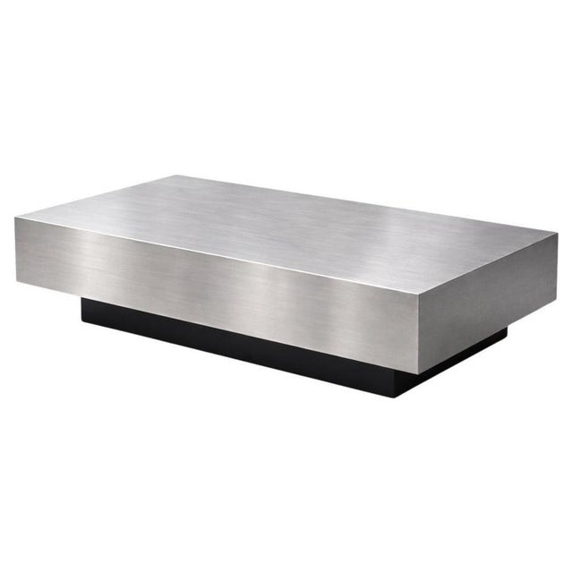 Floating Coffee Table in Brushed Aluminum by Veliento For Sale - Image 6 of 6