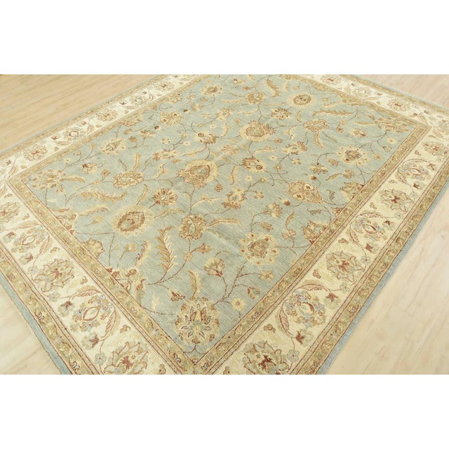 Modern Ziegler Rug 8'1'' X 10' Blue Wool Hand-Knotted Oriental Carpet For Sale - Image 3 of 12