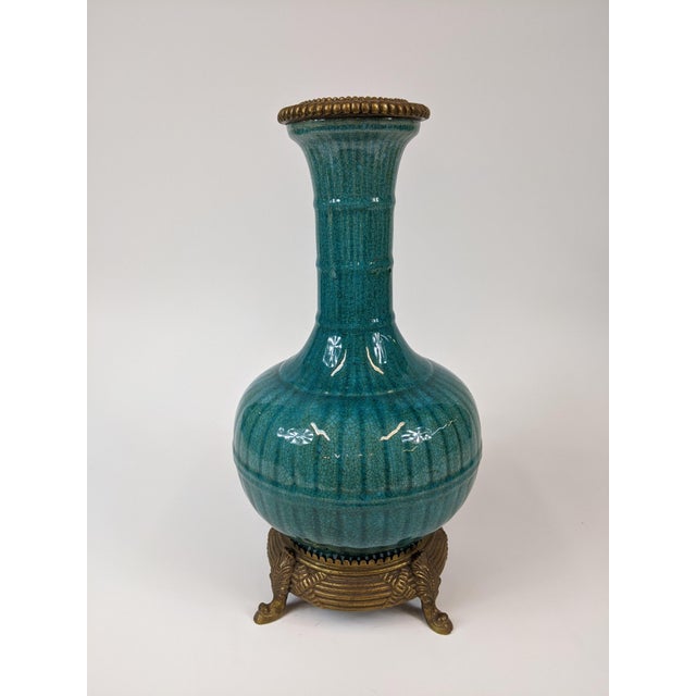 French Late 20th Century Fluted Vase For Sale - Image 3 of 3