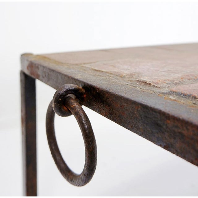 Brutalist Spanish Iron and Tile Coffee Table, 1929 For Sale - Image 3 of 14
