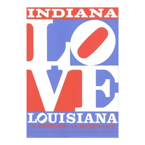 2018 Robert Indiana 'Love' Pop Art Red,White,Blue Denmark Giclee