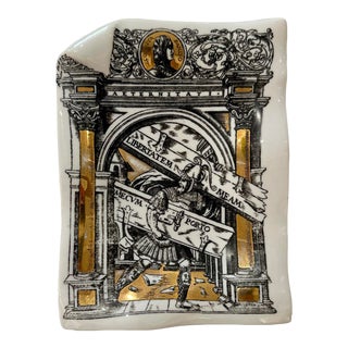 1960's Piero Fornasetti "All That Is Mine I Carry With Me" Catchall Tray, Milan For Sale
