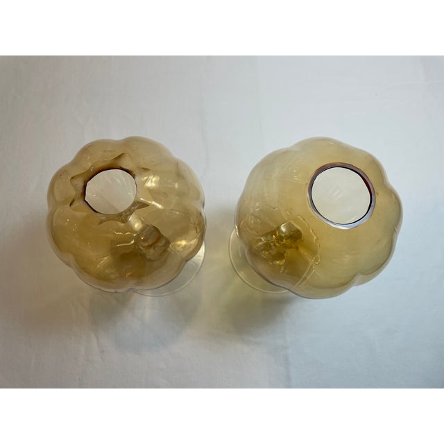 1930s Cambridge Depression Era Footed Ivy Ball Vases, a Pair For Sale - Image 5 of 5
