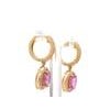 1.88 cts Natural pink sapphire and 0.44 cts diamond earrings in 18k gold For Sale - Image 16 of 18