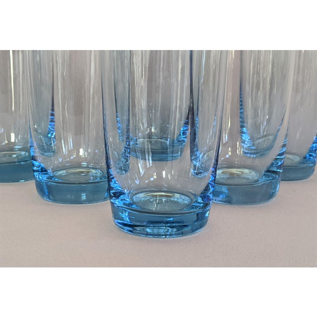 Blue Crystal Highball Glasses Set of 8 Chairish