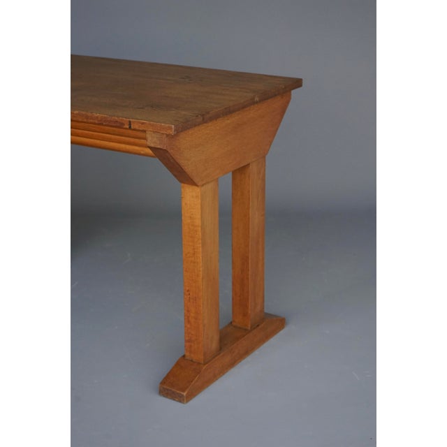 Wood Art Deco Modernist Oak Side Table, 1930s For Sale - Image 7 of 13
