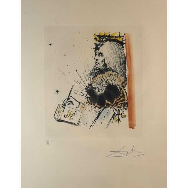 ARTIST: Salvador Dali TITLE: La Vida es Sueno Portrait de Calderon MEDIUM: Etching SIGNED: Hand Signed by Salvador Dali...