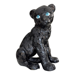 Vintage Studio Art Black Leopard Figure