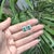 1.3Ct Emerald and Diamond Double Halo Stud Earrings in 14k Gold- A Pair For Sale - Image 9 of 16