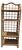 Vintage Rattan & Woven Cane Four-Tier Étagère Bookshelf For Sale