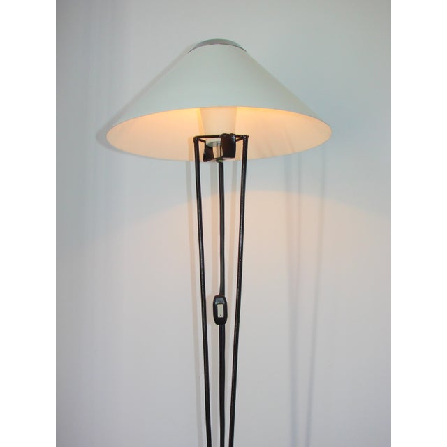 Black Vintage Floor Lamp, Poland, 1970s For Sale - Image 8 of 10