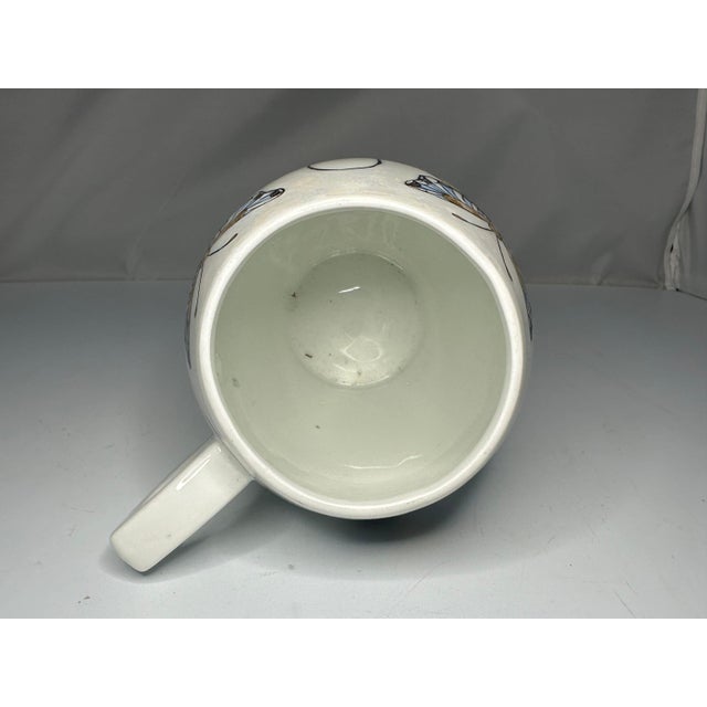 Blue Early 20th Century Art Nouveau Bavaria Hand-Painted Butterfly Mug For Sale - Image 8 of 9