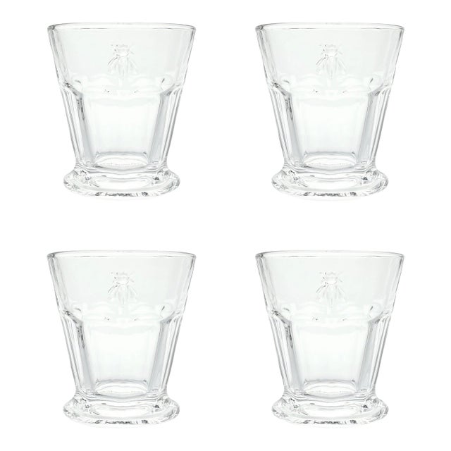 Global Amici “Bee” Set of 4 Double Old Fashioned Tumbler Glasses For Sale