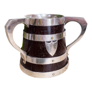 1888 English Oak & Brass Trophy Cup