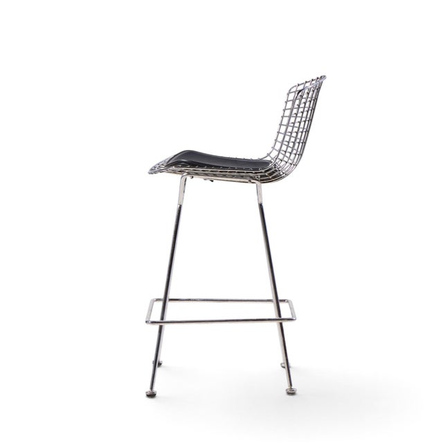 Metal Harry Bertoia for Knoll Mid Century Chrome Bar Stools - Set of 4 For Sale - Image 7 of 13