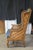 Thomasville Vintage Thomasville Louis XV Style Parquetry Oak Carved Library Wingback Chair For Sale - Image 4 of 13
