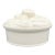 Vintage White Ceramic Harvest Vegetable Tureen / Baking / Serving Dish With Sculptural Lid – French Country / Cottagecore For Sale
