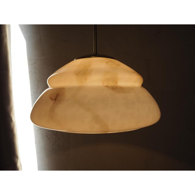Mid-Century Glass Chandelier attributed to Stefan Tabery, Bohemia, 1960s For Sale - Image 10 of 11