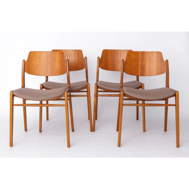 Mid-Century Teak Dining Chairs by Hartmut Lohmeyer for Wilkhahn, 1960s, Set of 4 For Sale - Image 10 of 10