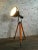 Black Vintage Industrial Enameled Tripod Reflector Lamp, 1950s For Sale - Image 8 of 10