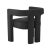 Transitional Sloane Black Velvet Chair For Sale - Image 3 of 7