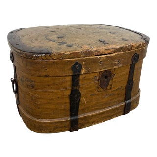 Large Antique Swedish Bentwood Chest, 1890s For Sale