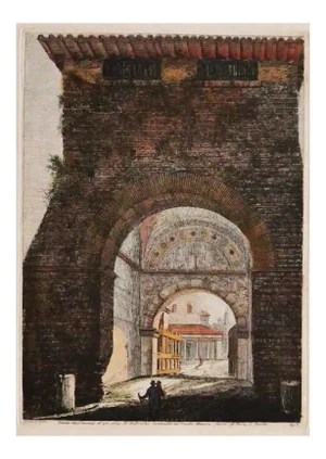 Luigi Rossini, Arch, Etching, 19th Century