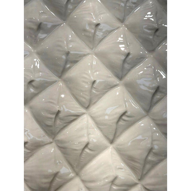 White Vintage Zanolli Italy Ceramic Pineapple Serving Platter White Green 20" For Sale - Image 8 of 8