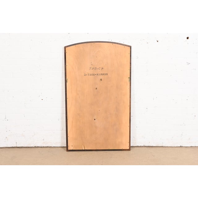 Brown Henredon French Regency Louis XVI Walnut and Brass Wall Mirror, Circa 1970s For Sale - Image 8 of 9