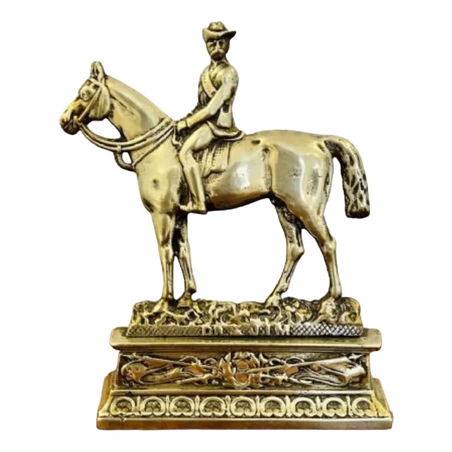 Victorian Brass Ornate Dr Jim Doorstop, 1890s For Sale