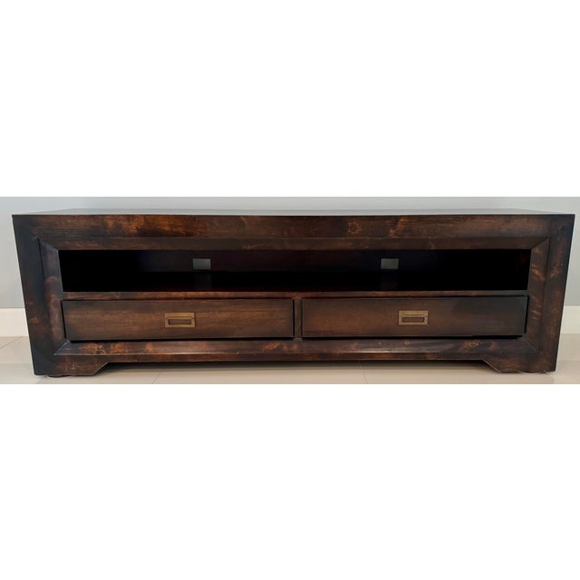 Late 20th Century Artefacto Wood Tv Entertainment Center For Sale - Image 4 of 5