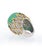Jade Gia Certified 40ct Jadeite Jade & 4ct Diamond Cocktail Ring 18ky Gold No Treat For Sale - Image 8 of 8