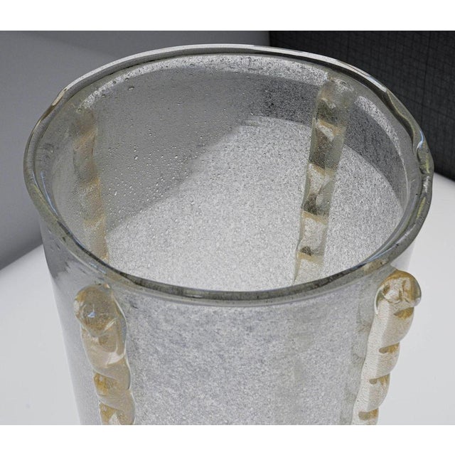 Giant Murano Glass Vase or Ice Bucket in the style of Barovier & Toso For Sale - Image 14 of 18