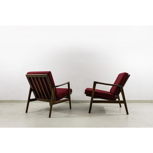 Wood Vintage Armchairs from SFM, Poland, 1960s, Set of 2 For Sale - Image 7 of 16