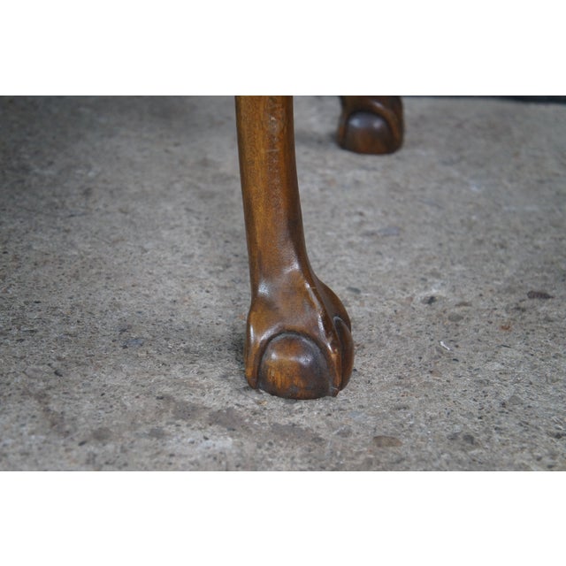 Lane Mahogany Chippendale Acanthus Ball & Claw Sofa Table Console For Sale - Image 10 of 12