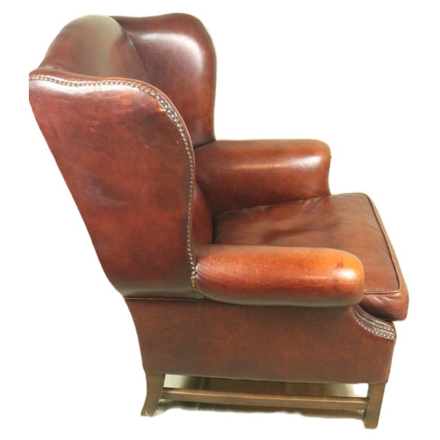Mid 20th Century Oversized Wing Chair For Sale - Image 9 of 10