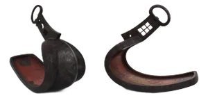 18th Century Japanese Shogun Brackets in Silver, Inlaid Iron and Red Lacquer, Set of 2