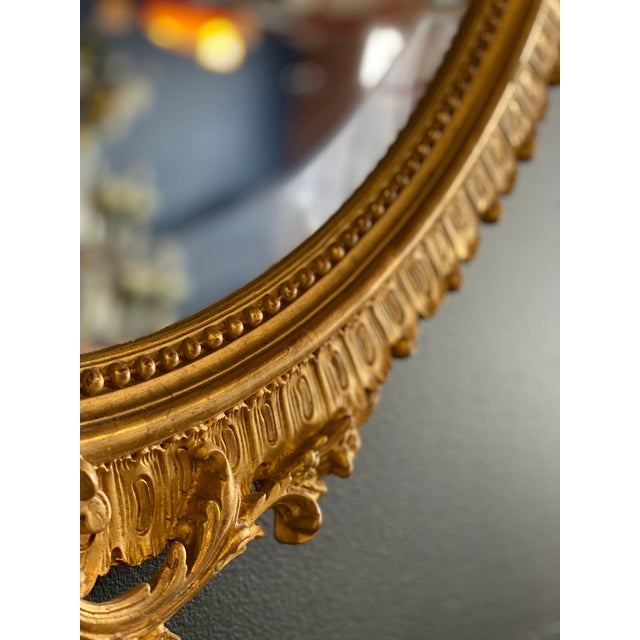 19th Century Napoleon Iii Gilded Oval Mirror Chairish