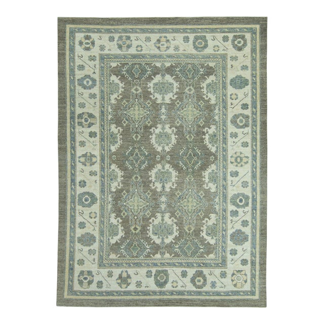 Turkish Oushak Rug 9'2" x 12'6" #19364 For Sale