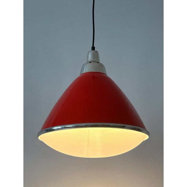 Red Mid-Century Headlight Pendant Lamp by Ingo Maurer for Design M, Germany, 1968 For Sale - Image 8 of 18