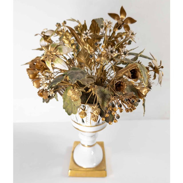 1970s Mid-Century Jane Hutcheson for Gorham Tole Floral Planter or Jardiniere For Sale - Image 5 of 12