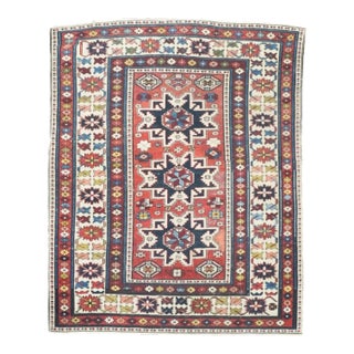 Antique Shirvan Rug 3'8'' x 4'6'' For Sale