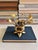 Vintage Solid Brass Flower Match Holder and Toothpick Cup For Sale - Image 11 of 12
