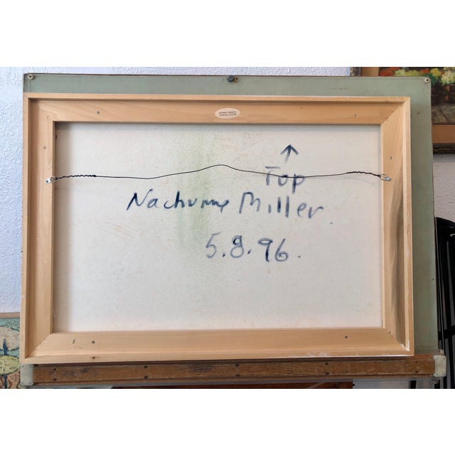 Textile Nachume Miller, Untitled Dynamic Colorful Abstract Expressionist Oil Painting, Israeli-American, 1996 For Sale - Image 7 of 8