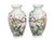 Superb nicely shaped Chinese Porcelain Egg Shell pair of Vases With Great Colors depicting spring with birds on the cherry...