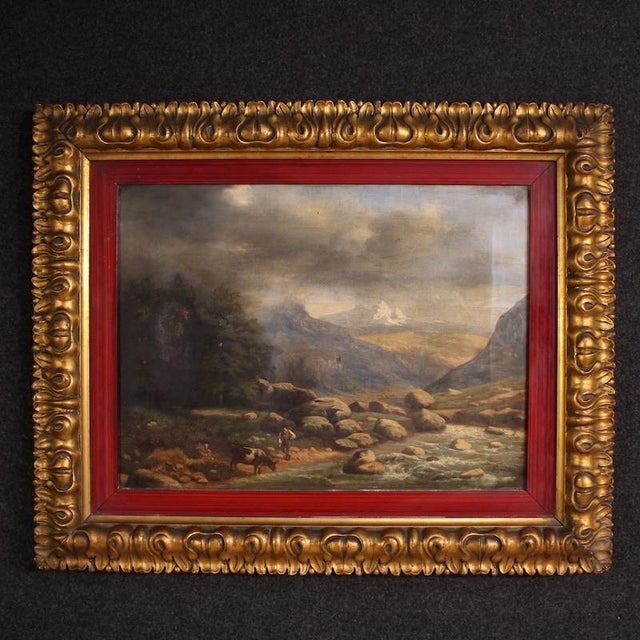 Italian Artist, Landscape, 1846, Oil on Canvas For Sale - Image 17 of 17