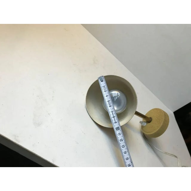 Scandinavian Pastel Yellow Wall Lamp in Brass & Aluminium, 1950s For Sale - Image 10 of 12